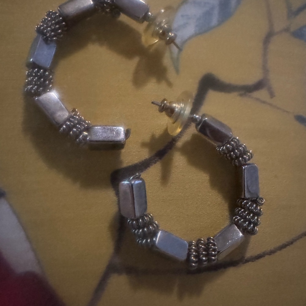 Silver-Tone Hoop Earrings - Women Jewelry